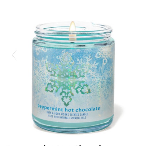 BBW Peppermint Hot Chocolate Single Wick Candle - Picture 2 of 5